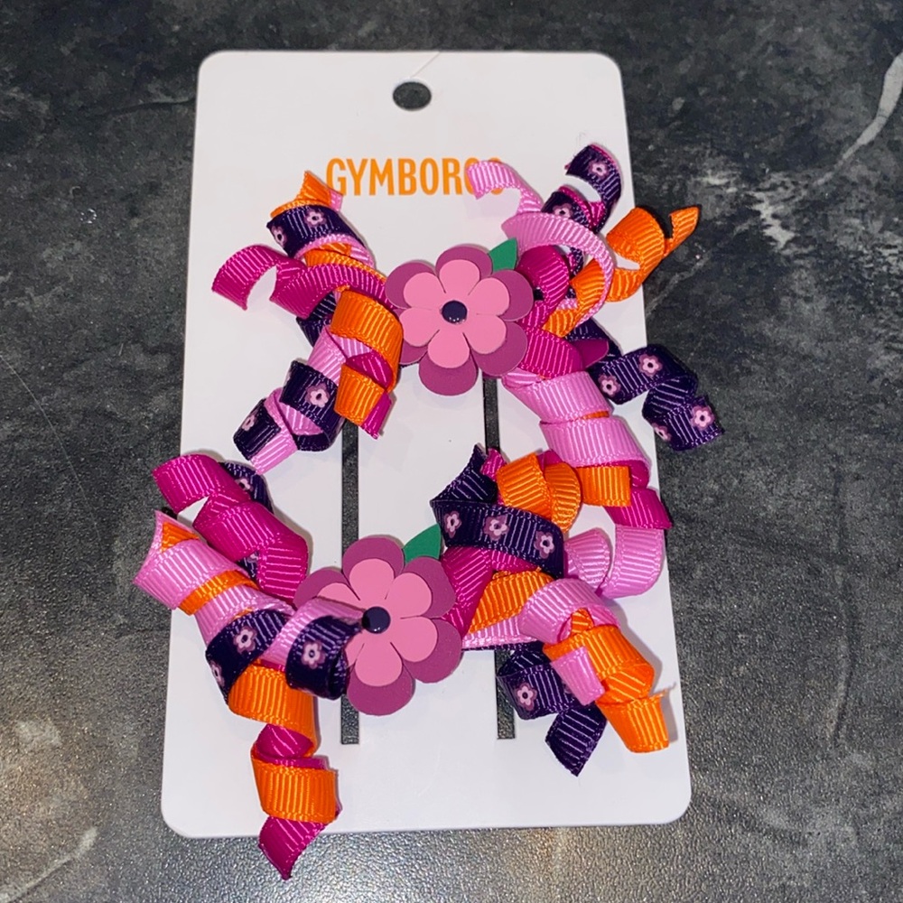 Gymboree Flower ๐บ Curl Ribbon Hair Clip/Barrettes